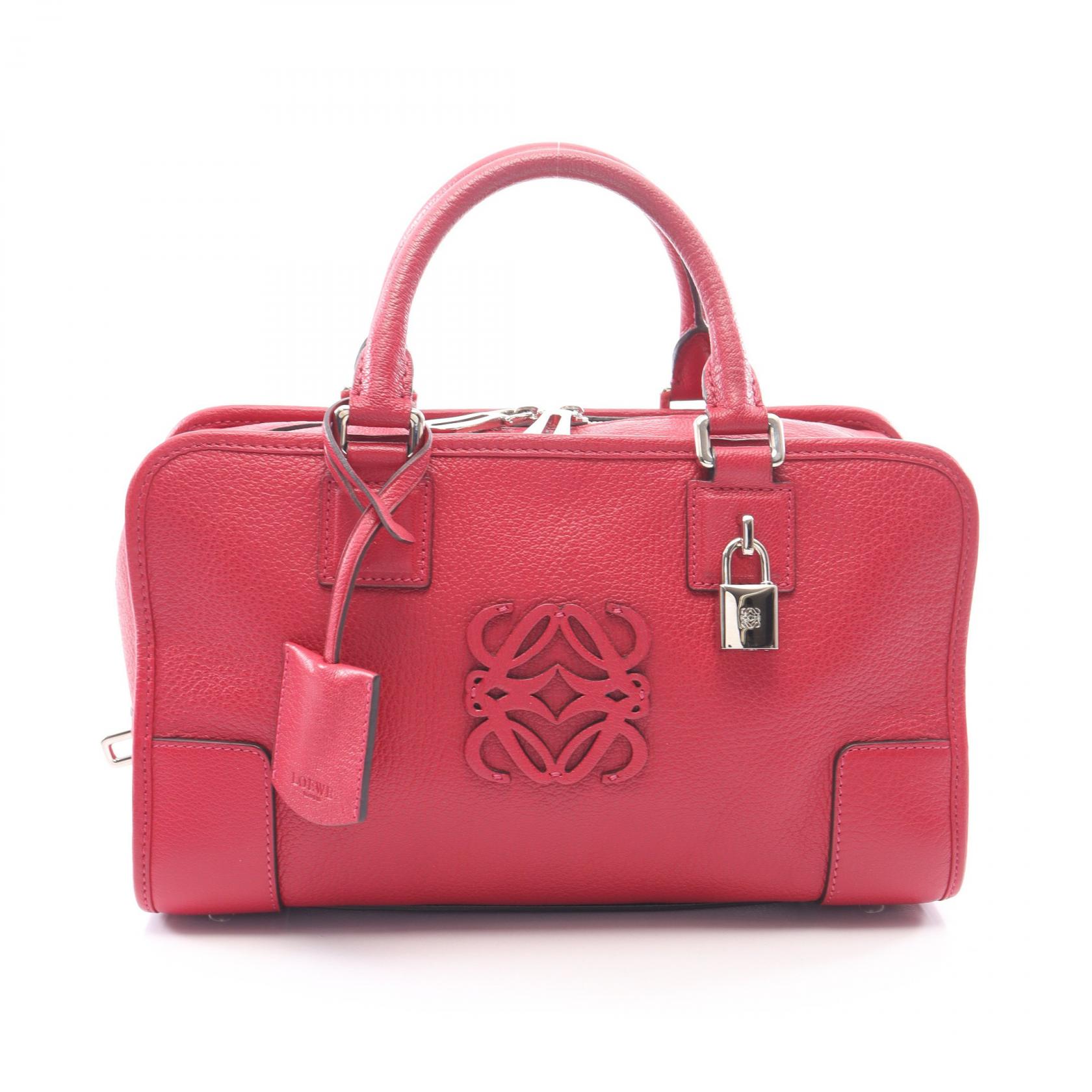 【10%OFFクーポン 7/21 10時～7/26 9:59】ロエベ LOEWE アマソナ28 ハンドバッグ バッグ レザー ピンク系 【中古】｜RECLO（リクロ）店