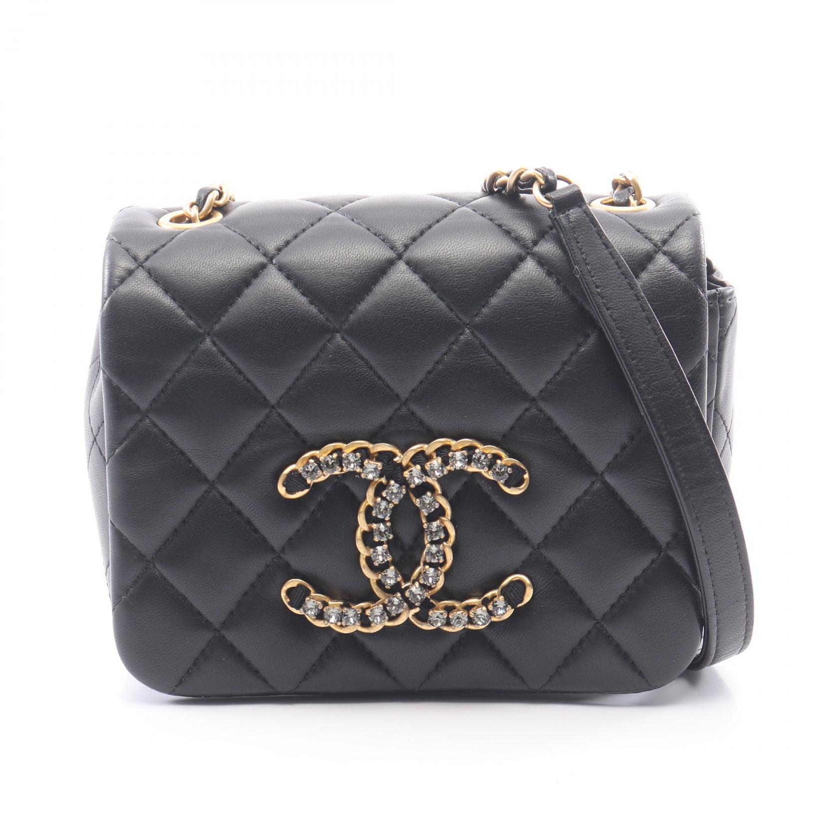 【10%OFFクーポン 7/21 10時～7/26 9:59】シャネル CHANEL マトラッセ ショルダーバッグ バッグ ラムスキン（羊革） ブラック系 AS2599 【中古】｜RECLO（リクロ）店