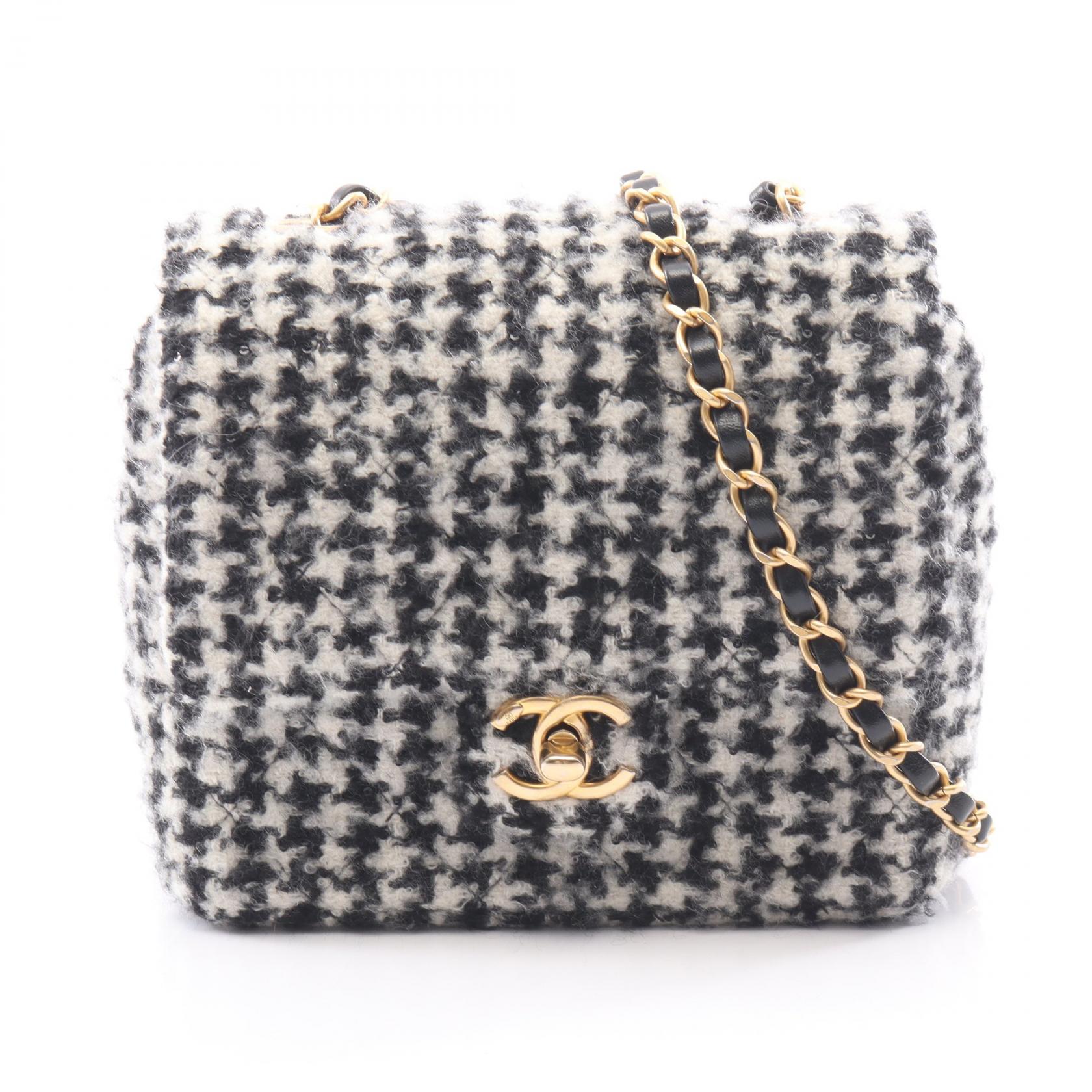 【10%OFFクーポン 7/21 10時～7/26 9:59】シャネル CHANEL マトラッセ 千鳥格子 ショルダーバッグ バッグ ファブリック ブラック系 / ホワイト系 AS3648 【中古】｜RECLO（リクロ）店 311,850円