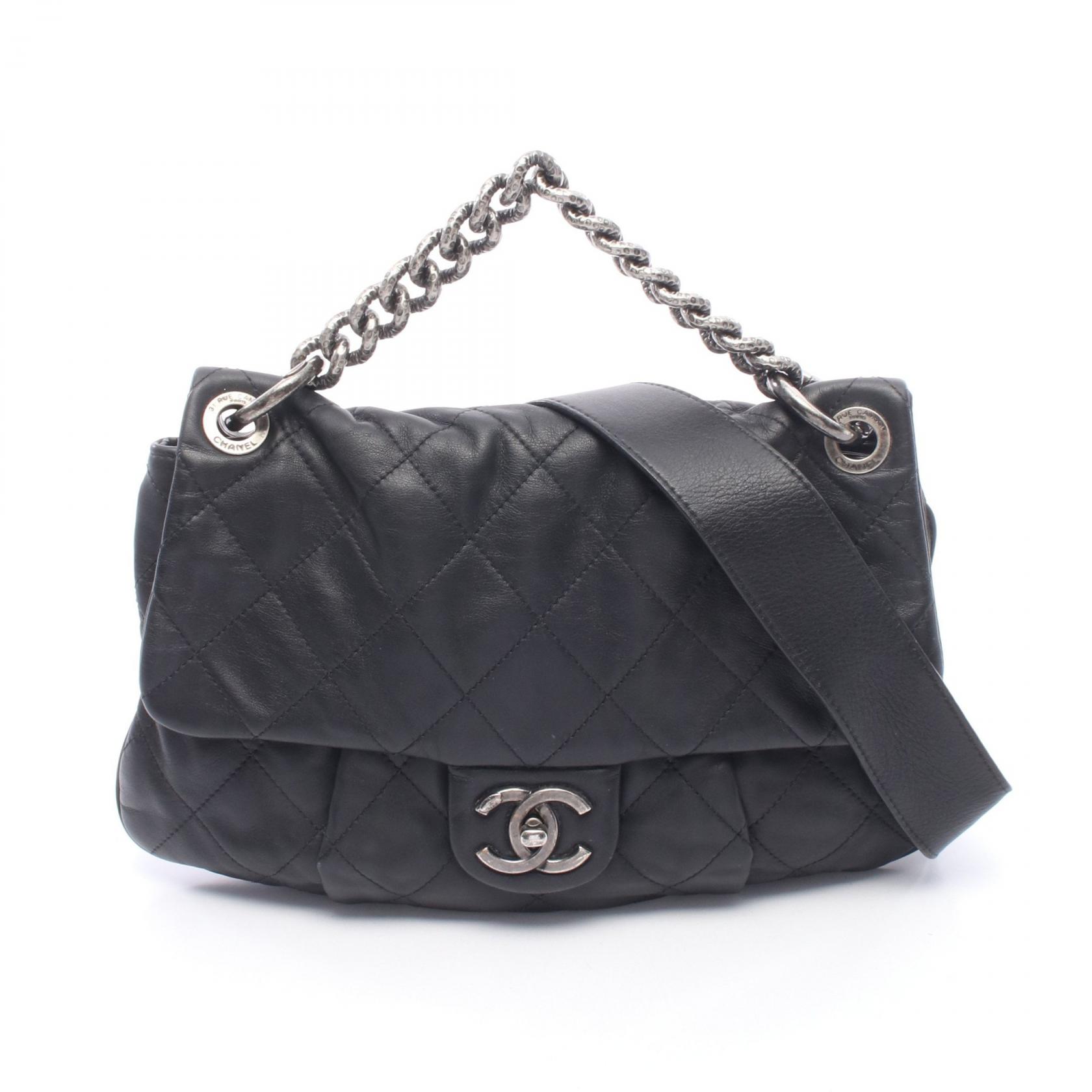 【10%OFFクーポン 7/21 10時～7/26 9:59】シャネル CHANEL マトラッセ 2WAY ハンドバッグ バッグ レザー ブラック系 【中古】｜RECLO（リクロ）店 220,000円