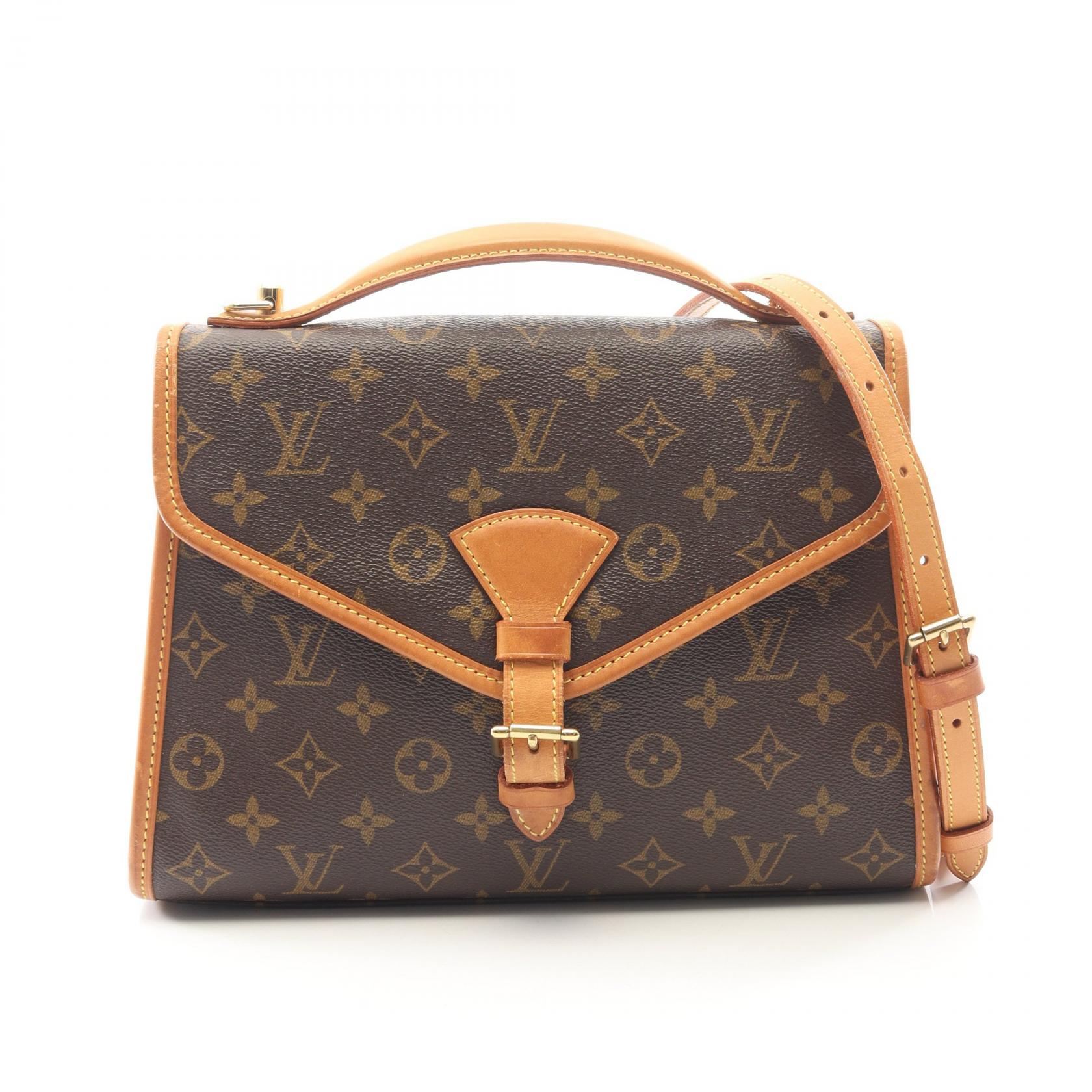 【10%OFFクーポン 7/21 10時~7/26 9:59】ルイ・ヴィトン LOUIS VUITTON ベルエア 2WAY ハンドバッグ バッグ PVCコーティングキャンバス レザー モノグラム ブラウン系 M51122 【中古】|RECLO(リクロ)店