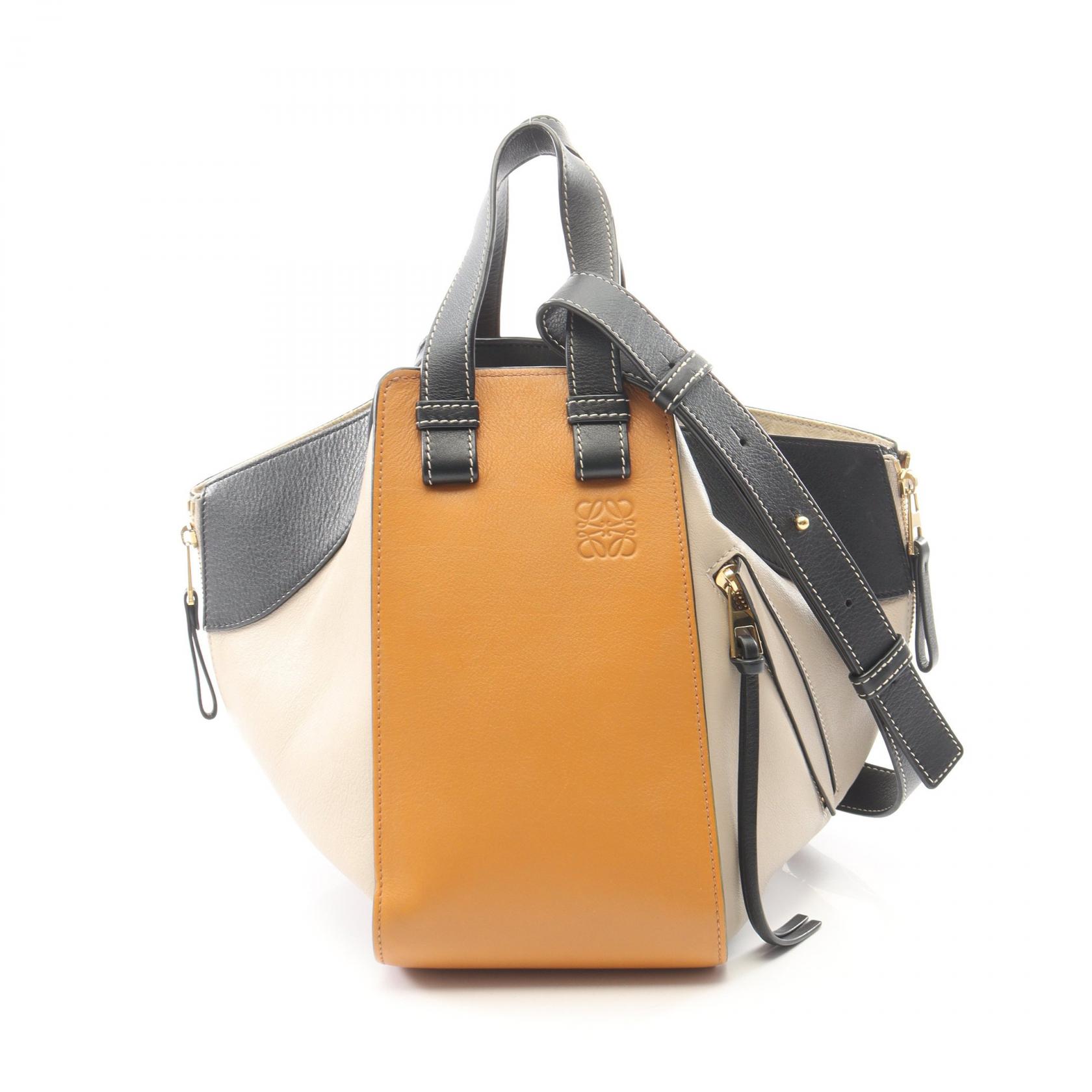 ロエベ LOEWE HAMMOCK SMALL ハンモック スモール 2WAY ハンドバッグ バッグ レザー ブラウン系 / グレー系 / ブラック系 【中古】｜RECLO（リクロ）店