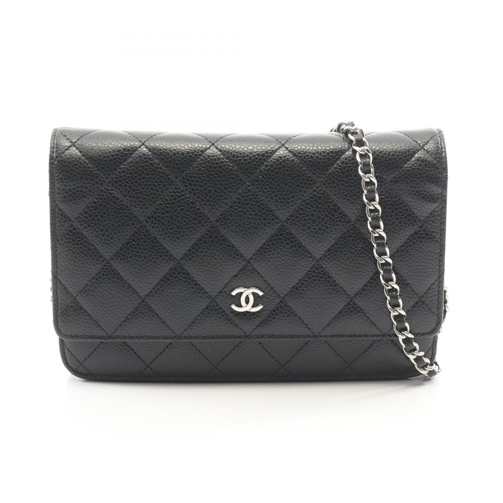 【10%OFFクーポン 7/21 10時～7/26 9:59】シャネル CHANEL マトラッセ ショルダーバッグ バッグ キャビアスキン(グレインドカーフ) ブラック系 A33814 【中古】｜RECLO（リクロ）店