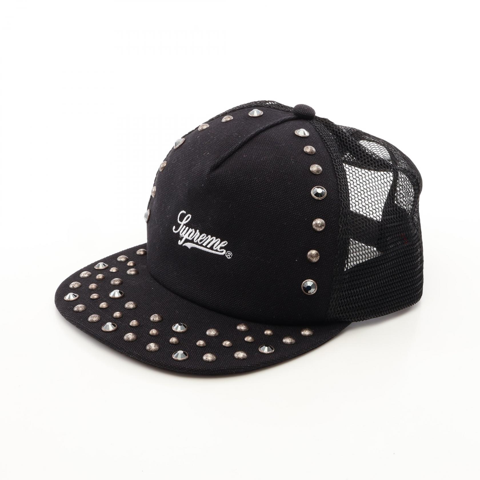 シュプリーム Supreme Supreme &times; B.BSIMON スタッズ付き キャップ 帽子 コットン ブラック系 【中古】｜RECLO（リクロ）店 18,150円