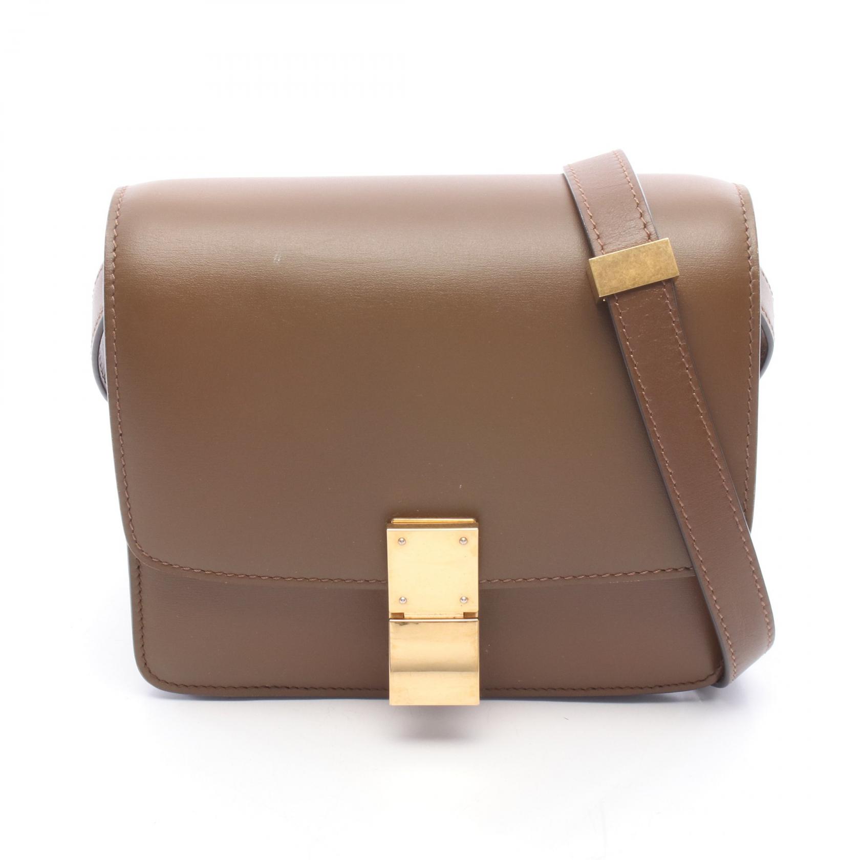 【10%OFFクーポン 7/21 10時~7/26 9:59】セリーヌ CELINE クラシック ボックス スモール ショルダーバッグ バッグ レザー ブラウン系 【中古】|RECLO(リクロ)店