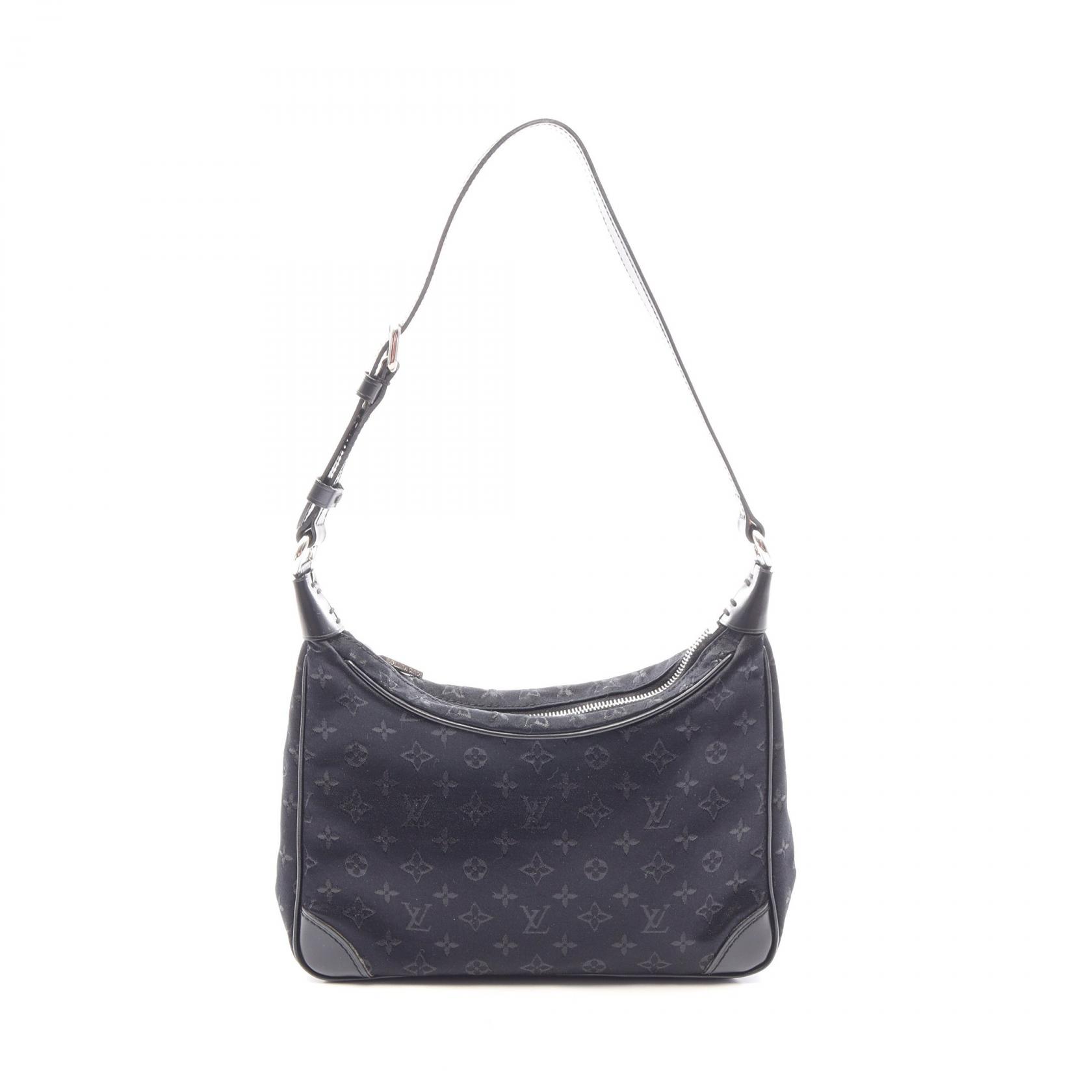 【10%OFFクーポン 7/21 10時~7/26 9:59】ルイ・ヴィトン LOUIS VUITTON リトルブローニュ ハンドバッグ バッグ ファブリック レザー モノグラム・サテン ブラック系 M92142 【中古】|RECLO(リクロ)店