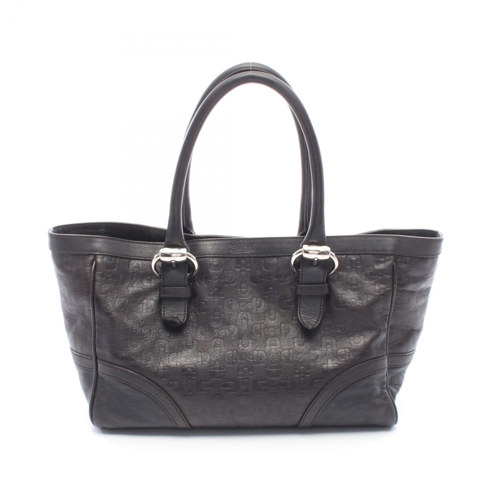 【10%OFFクーポン 7/21 10時~7/26 9:59】グッチ GUCCI ホースビット トートバッグ バッグ レザー ブラウン系 289716 【中古】|RECLO(リクロ)店