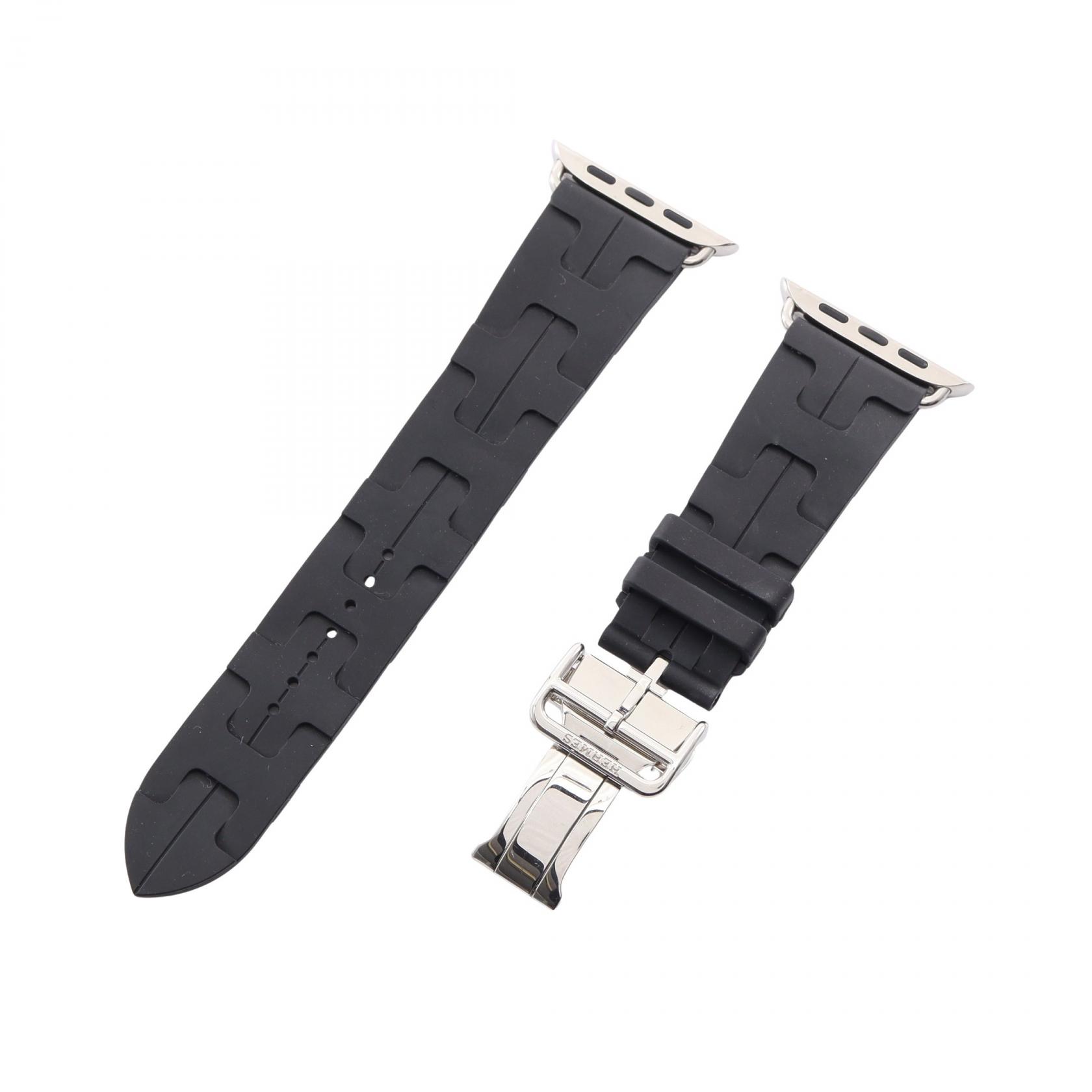 エルメス HERMES Apple Watch Hermes アップルウォッチ シンプルトゥール キリム 42/44mmケース用 アクセサリー ラバー ブラック系 【中古】｜RECLO（リクロ）店
