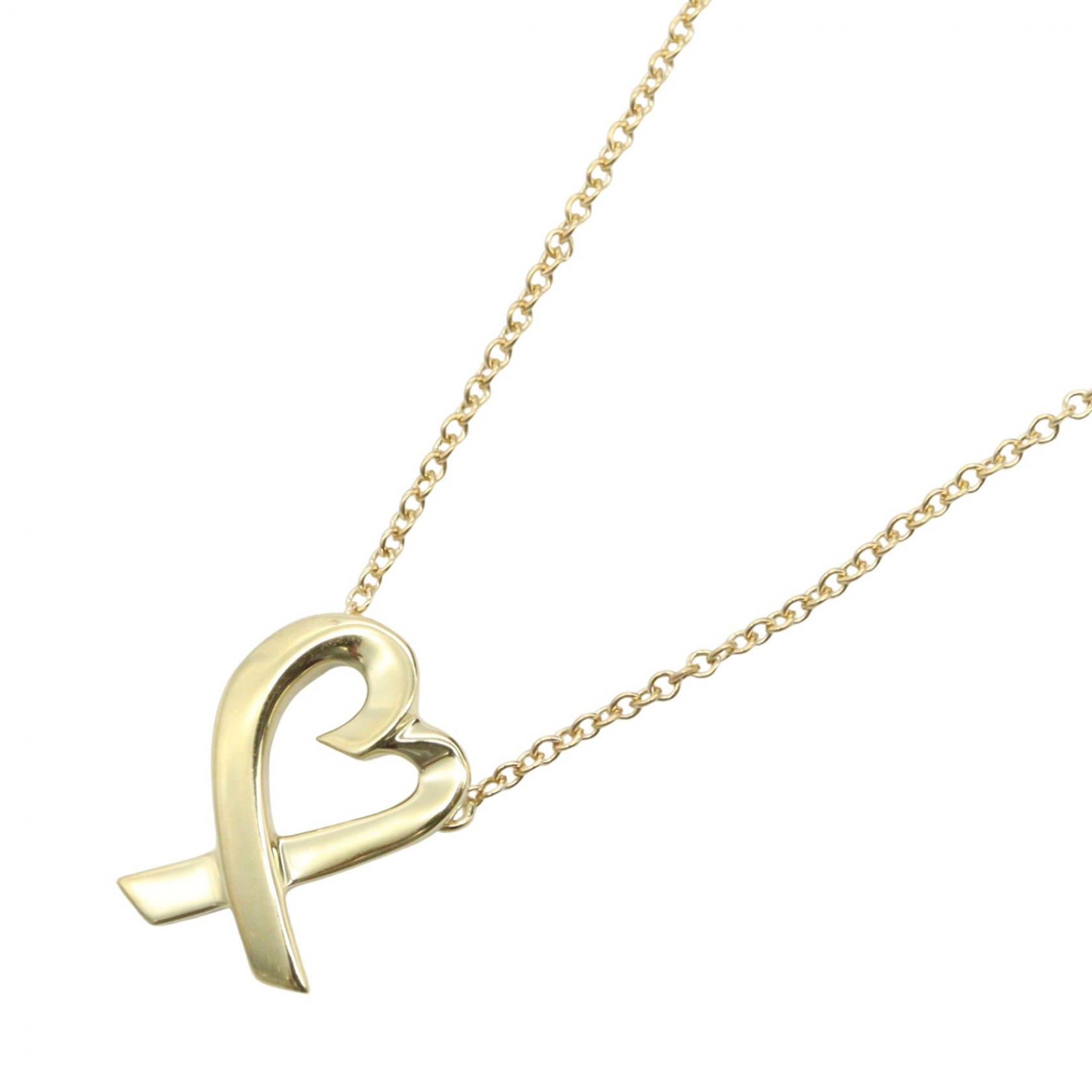 【10%OFFクーポン 7/21 10時～7/26 9:59】ティファニー TIFFANY＆CO ラビングハート ネックレス ネックレス ジュエリー K18（イエローゴールド） ゴールド系 【中古】｜RECLO（リクロ）店