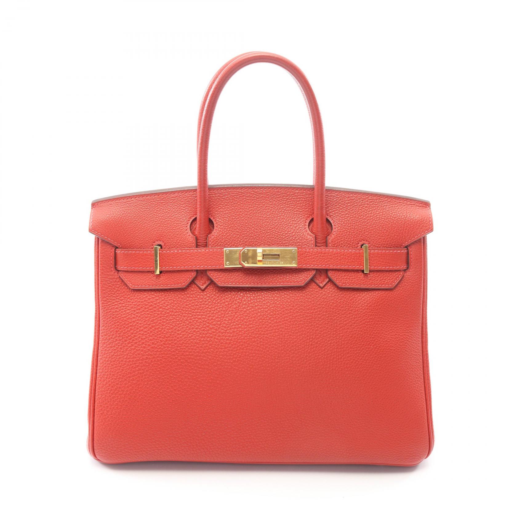 エルメス HERMES バーキン30 ルージュヴィフ ハンドバッグ バッグ トゴ トゴ レッド系 027633CC 【中古】｜RECLO（リクロ）店