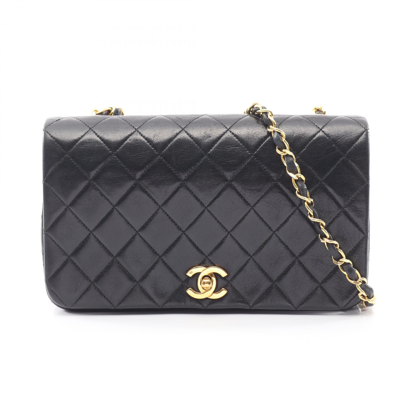 シャネル CHANEL マトラッセ フルフラップ ショルダーバッグ バッグ ラムスキン（羊革） ブラック系 【中古】｜RECLO（リクロ）店 252,450円