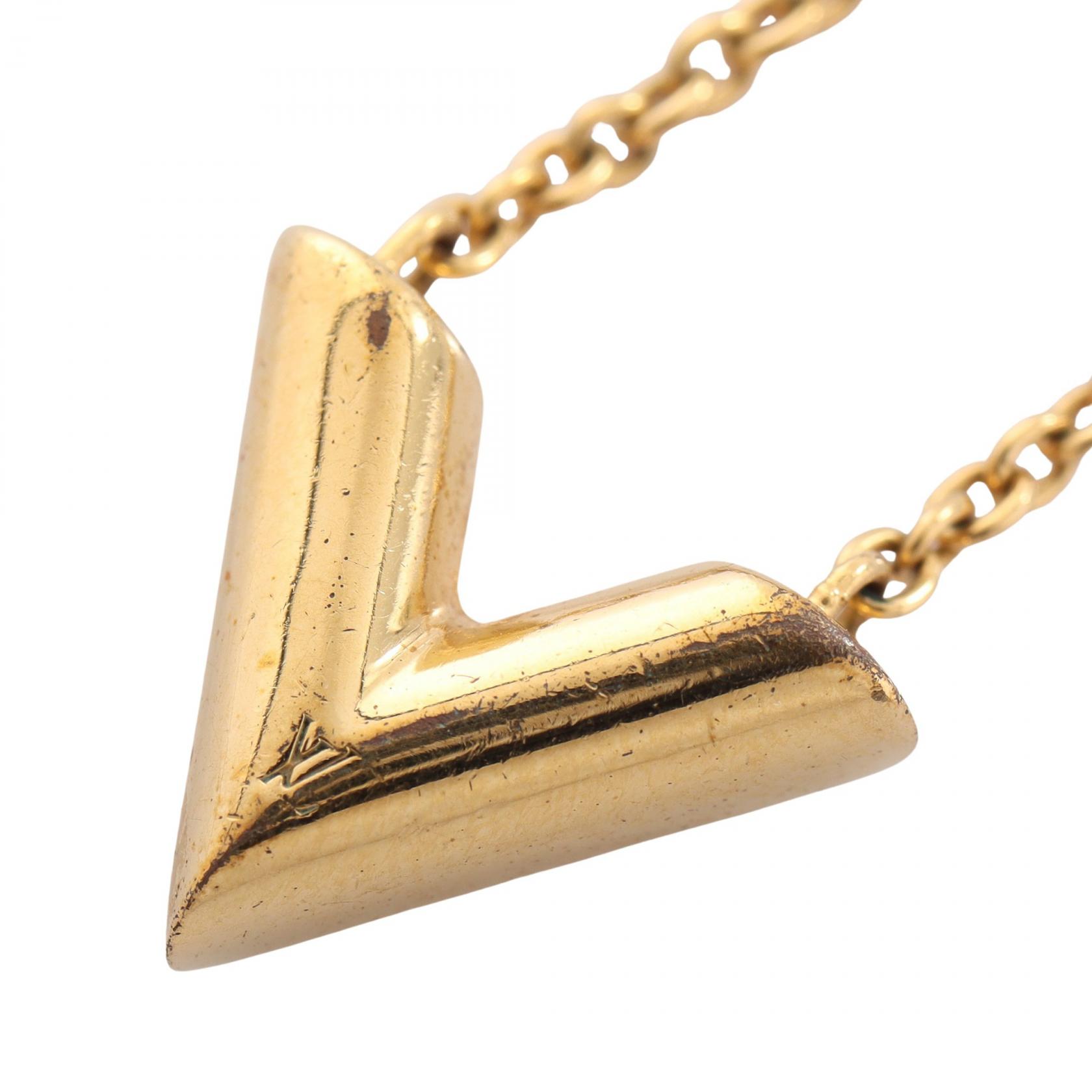 ルイ・ヴィトン LOUIS VUITTON エセンシャルV ネックレス ジュエリー GP（ゴールドメッキ） ゴールド系 M61083 【中古】｜RECLO（リクロ）店