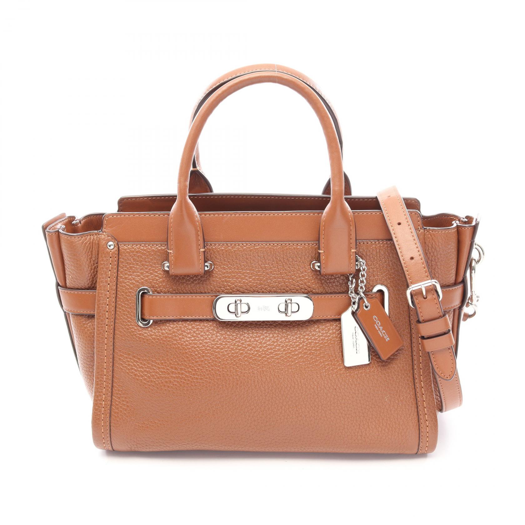 コーチ COACH スワッガー 27 2WAY ハンドバッグ バッグ レザー ブラウン系 【中古】｜RECLO（リクロ）店