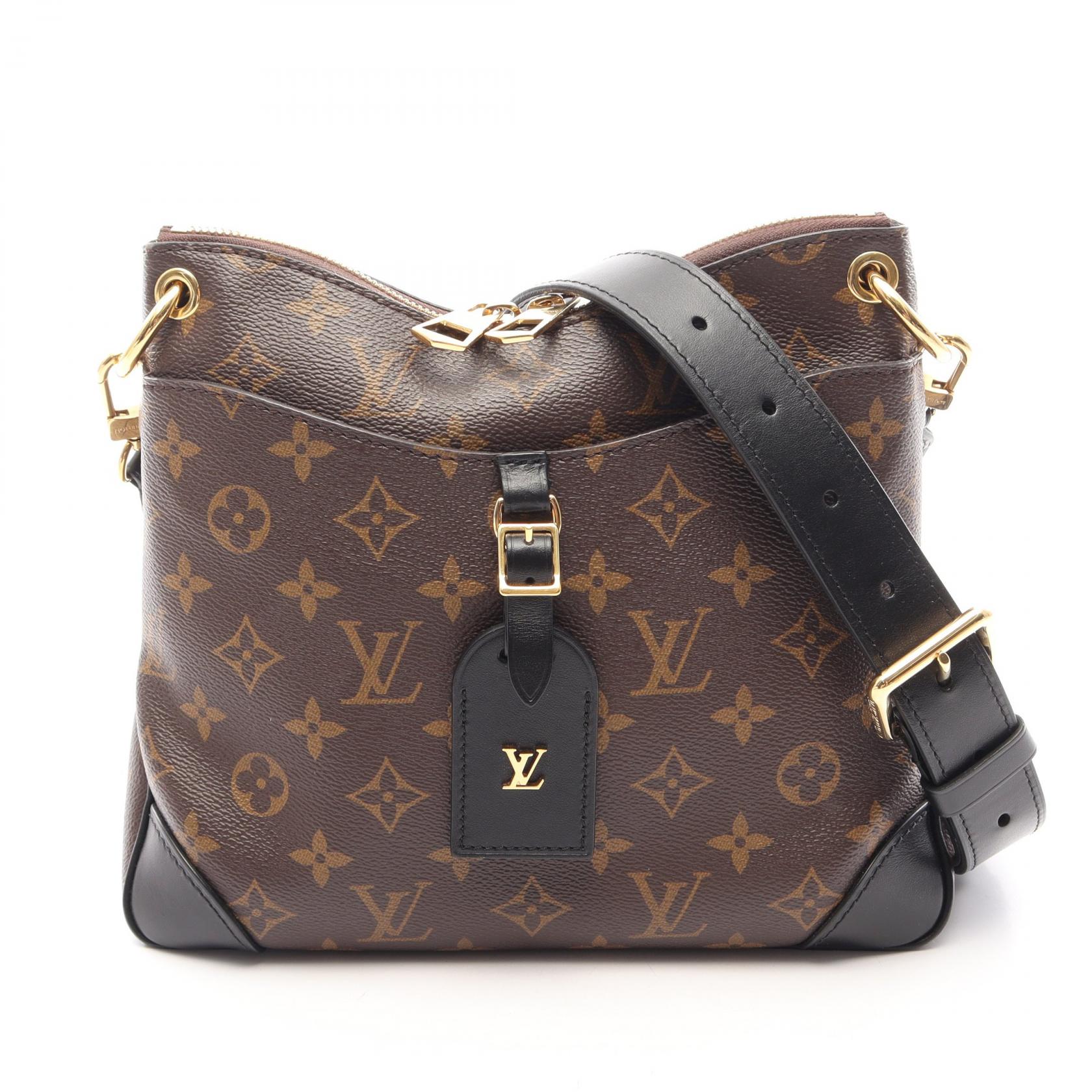 ルイ・ヴィトン LOUIS VUITTON オデオン NM PM モノグラム ノワール ショルダーバッグ バッグ PVCコーティングキャンバス レザー ブラウン系 / ブラック系 M45353 【中古】｜RECLO（リクロ）店