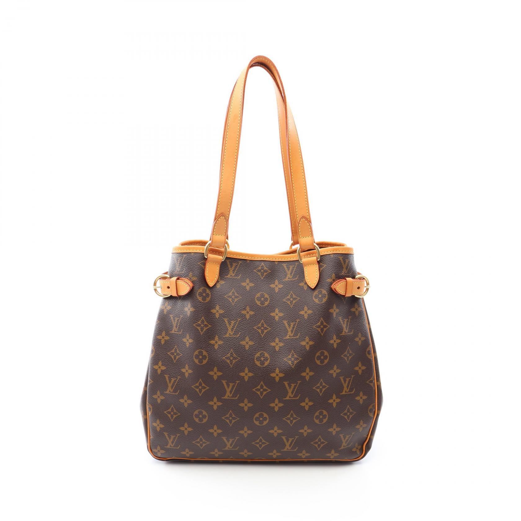 ルイ・ヴィトン LOUIS VUITTON バティニョール ヴェルティカル モノグラム トートバッグ バッグ PVCコーティングキャンバス レザー ブラウン系 M51153 【中古】|RECLO(リクロ)店