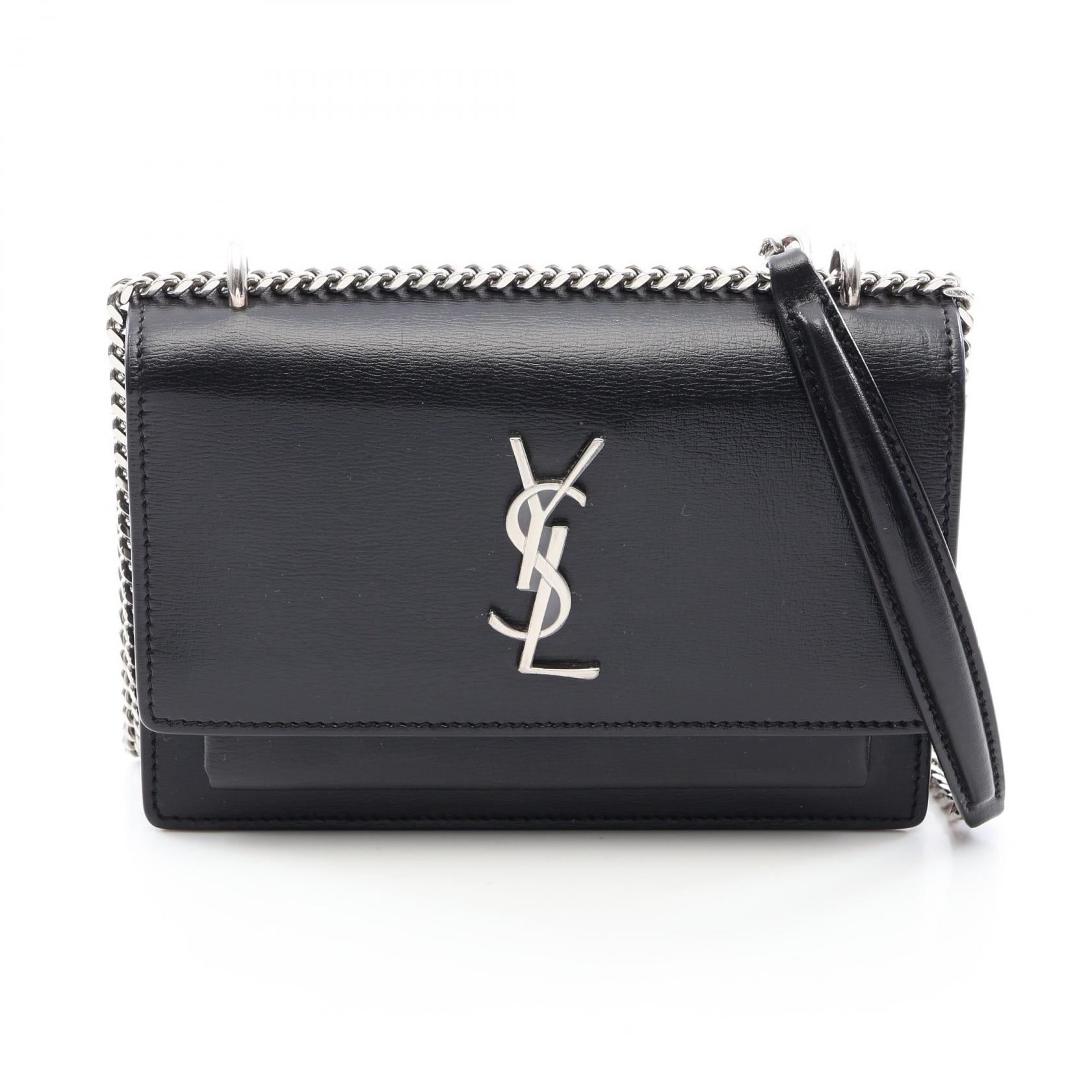 サンローランパリ SAINT LAURENT PARIS サンセット ショルダーバッグ バッグ レザー ブラック系 【中古】｜RECLO（リクロ）店