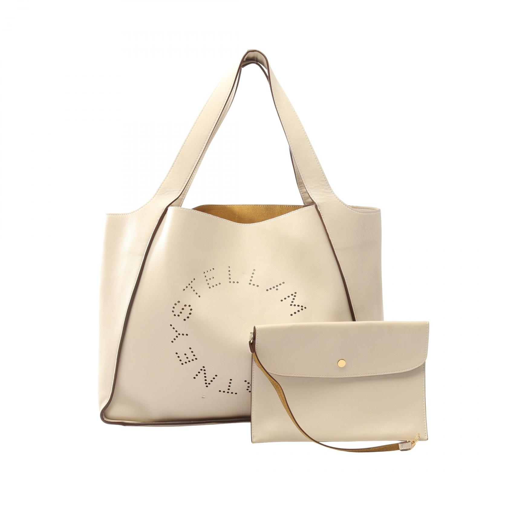 ステラマッカートニー Stella McCartney ステラロゴ トートバッグ バッグ フェイクレザー アイボリー系 502793 【中古】｜RECLO（リクロ）店