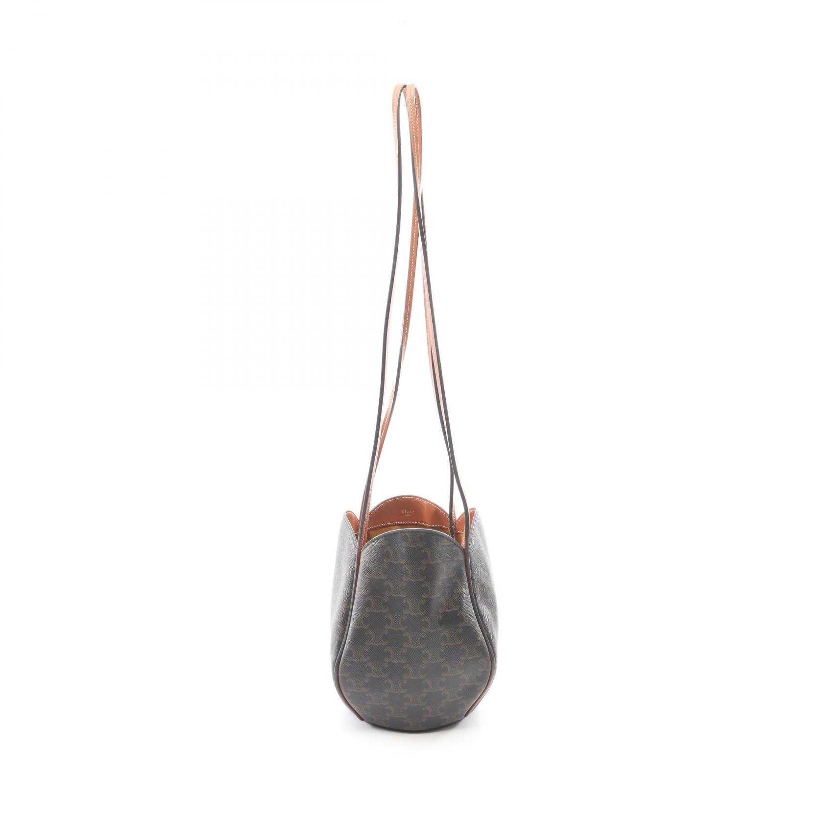 セリーヌ CELINE トリオンフ マールゥバッグ ショルダーバッグ バッグ PVCコーティングキャンバス レザー ブラック系 / ブラウン系 194982BZJ.04LU 【中古】｜RECLO（リクロ）店 187,000円