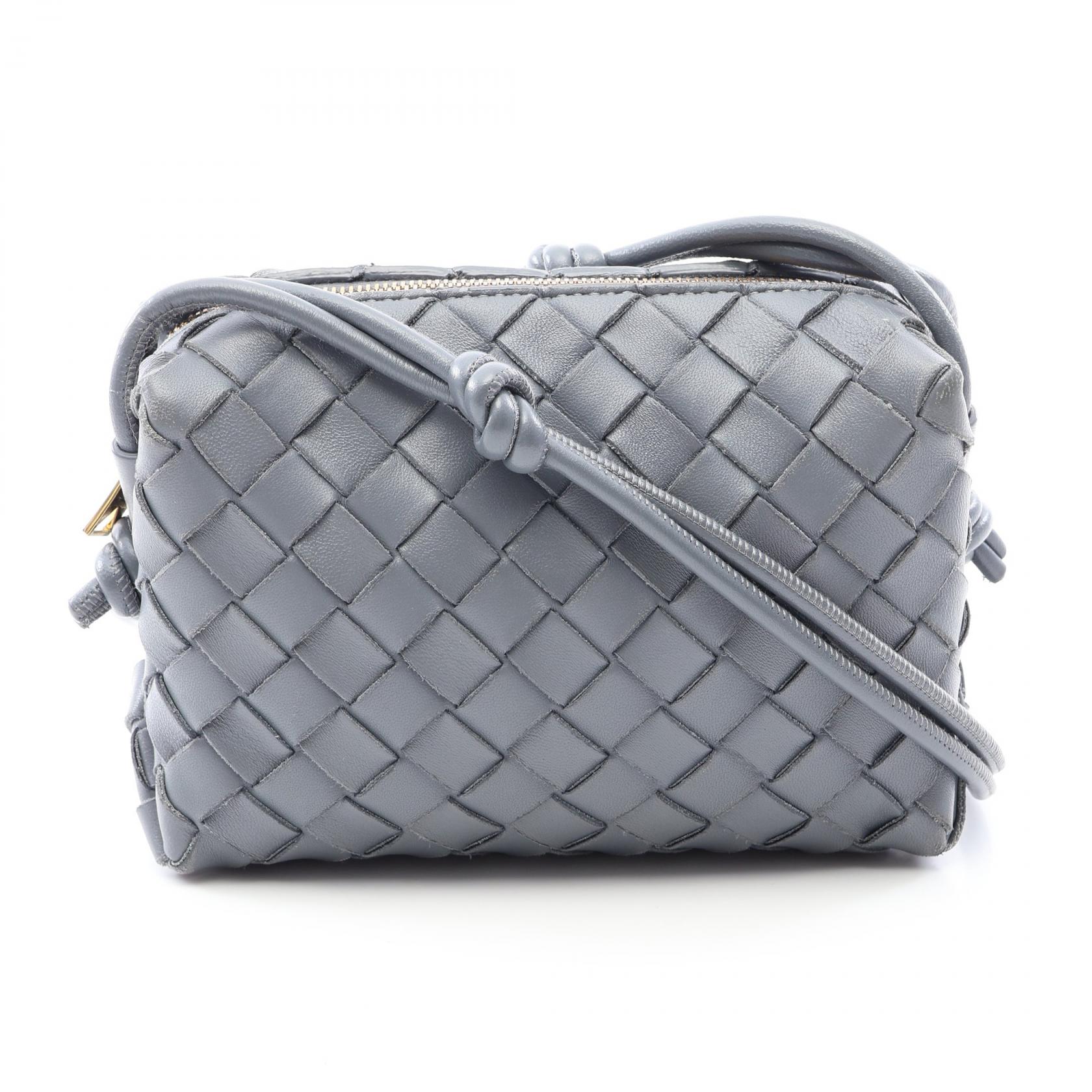 ボッテガヴェネタ BOTTEGA VENETA ループ イントレチャート ショルダーバッグ バッグ レザー グレー系 680254 【中古】｜RECLO（リクロ）店