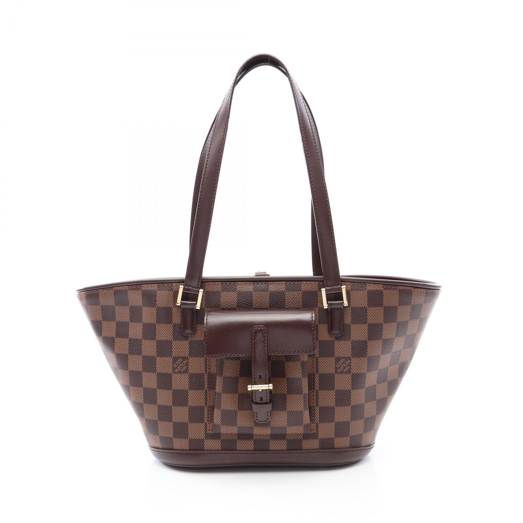 ルイ・ヴィトン LOUIS VUITTON マノスクPM ダミエエベヌ トートバッグ バッグ PVCコーティングキャンバス レザー ブラウン系 N51121 【中古】｜RECLO（リクロ）店