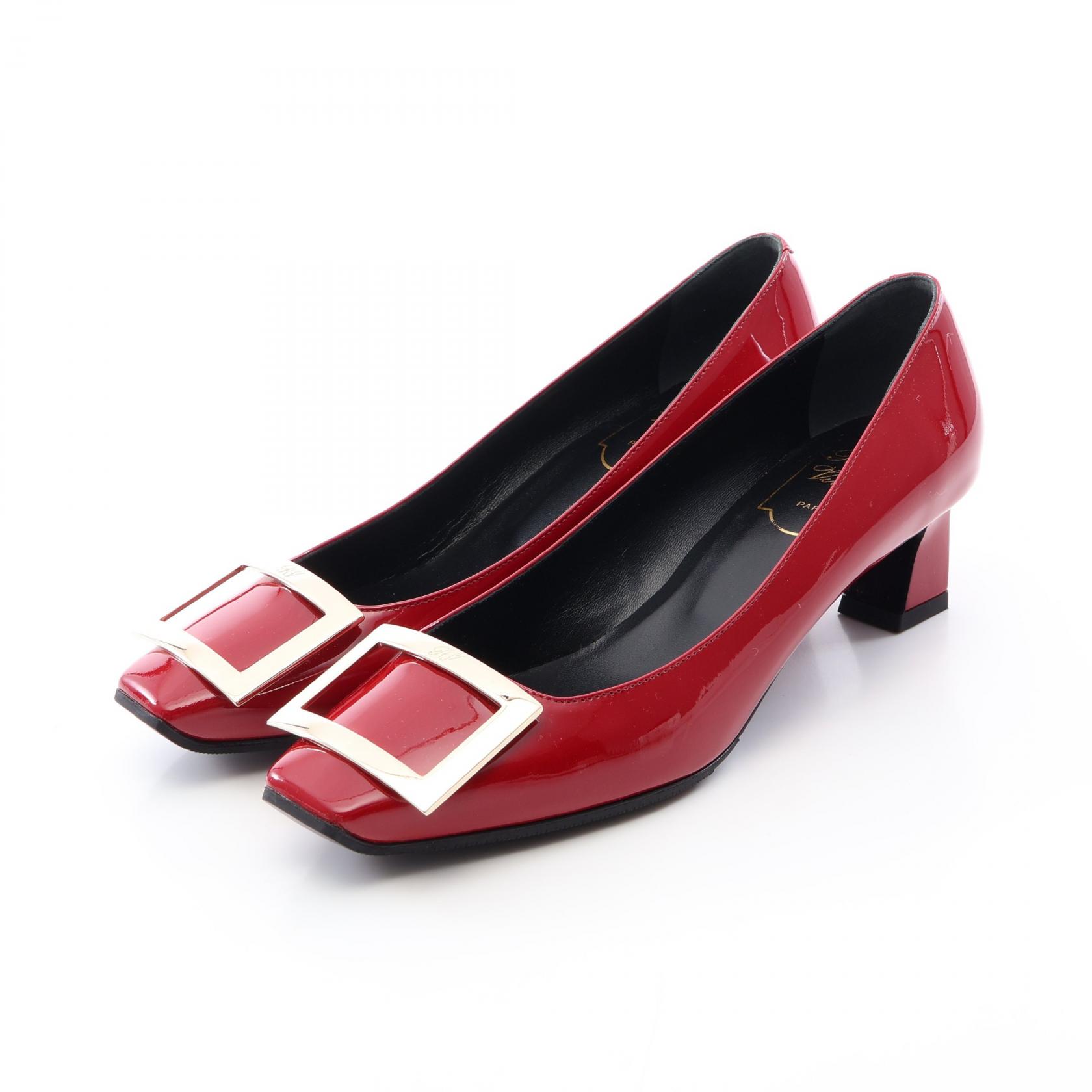ロジェ ヴィヴィエ Roger Vivier パンプス 靴 パテントレザー レッド系 【中古】｜RECLO（リクロ）店