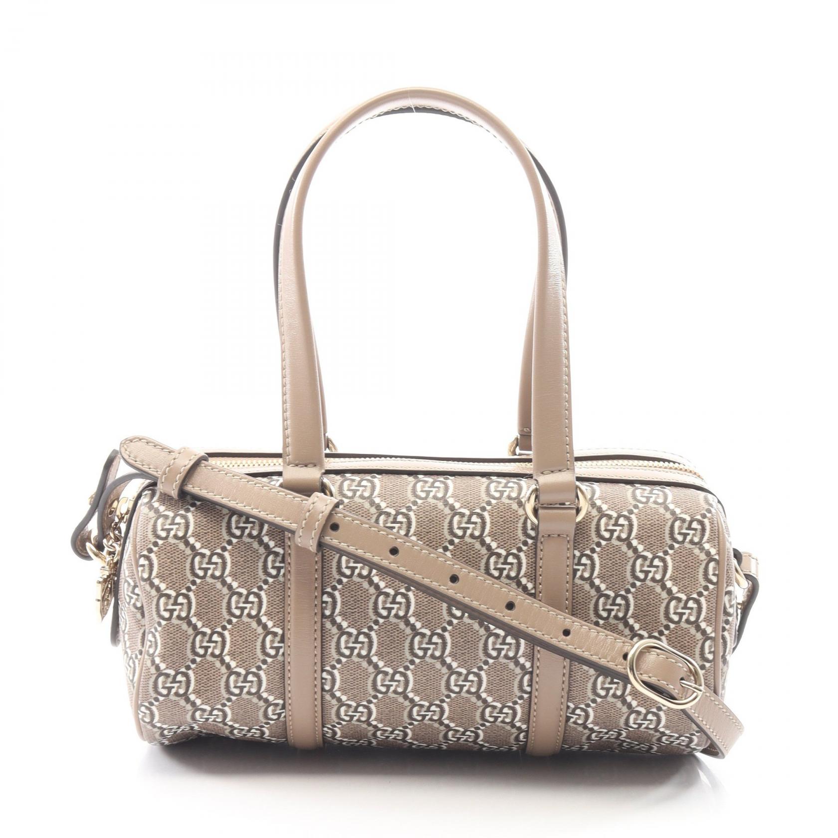 グッチ GUCCI GGシャドウ 2WAY ハンドバッグ バッグ PVCコーティングキャンバス レザー ベージュ系 796230 【中古】｜RECLO（リクロ）店