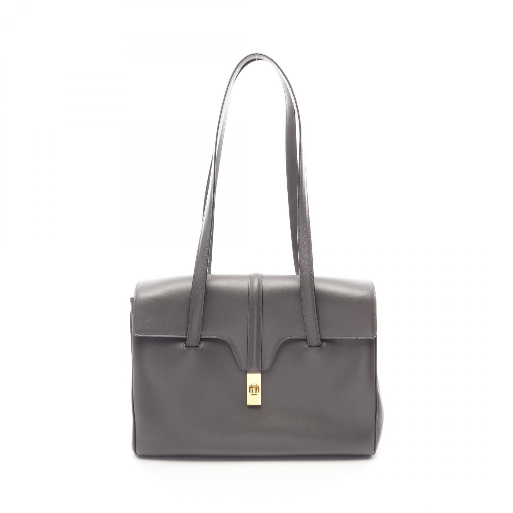 セリーヌ CELINE ミディアム ソフト16 セーズ バッグ ショルダーバッグ バッグ レザー グレー系 【中古】｜RECLO（リクロ）店 187,000円