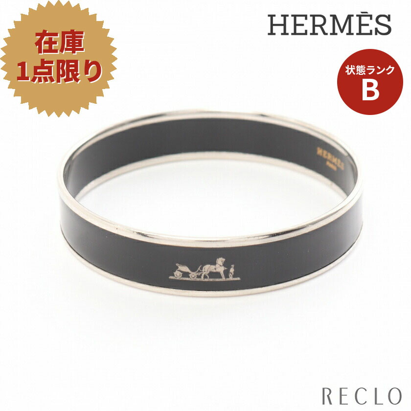 HERMES エルメス ブレスレット カレーシュ エマイユ バングル ブラック エルメス エマイユPM カレーシュ バングル ブレスレット