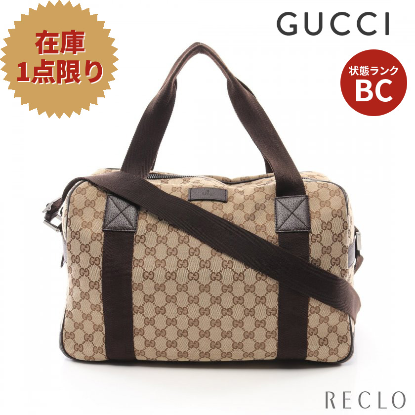 感謝の声続々！ グッチ GUCCI GGキャンバス ショルダーバッグ ボストン