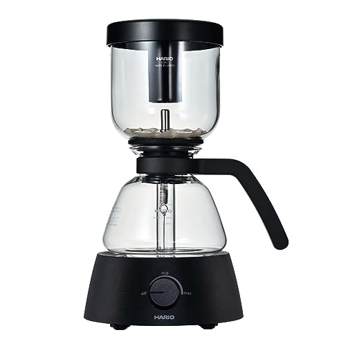 HARIO(ハリオ) Electric Coffee Syphon 3杯用 実用電気容量360mL 黒いこと 明かり式 サイホン パウダーコンパクト HARIO Glass ECA-3-B