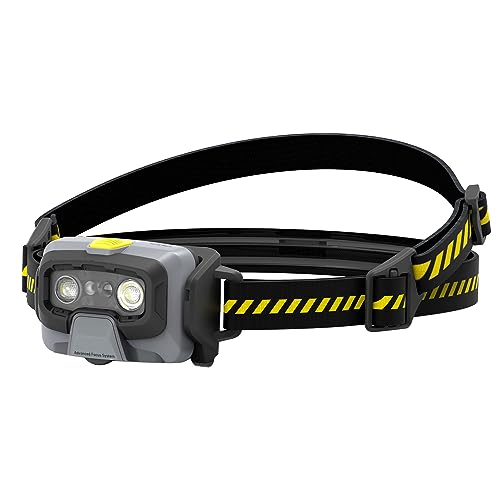 Ledlenser(レッドレンザー) led ヘッドライト 充電式 HF6R Work Yellow 最大800lm 明るい IP68 防水 小型 134g 軽量 CRI80 赤色サブライト 作業用 釣り 登山 アウトドア 電池一体型 502798