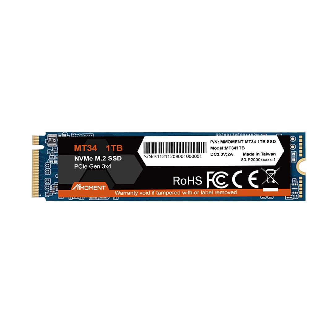 MMOMENT MT34 1結核症 NVMe M.2 2280 内蔵SSD PCIe Gen3x4