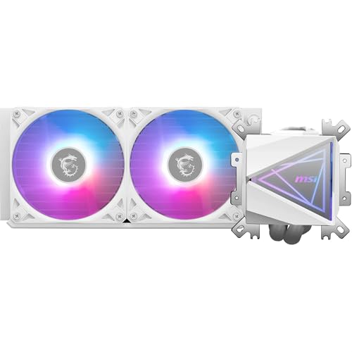 MSI MAG CORELIQUID I240 WHITE 240粍飾り気の無い水冷中央処理装置冷房装置 白いこと FN2492