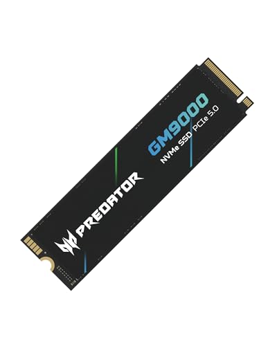 Acer Predator GM9000 1結核症 SSD Gen5×4 超高速道路(最大限度読み込む：14000MB/s、最大限度書きとどめる：13000MB/s) NVMe2.0 M.2 Type 2280 PCIe 内蔵SSD 6航空マイル行き方 低使い果たすワット数 高耐久 メ