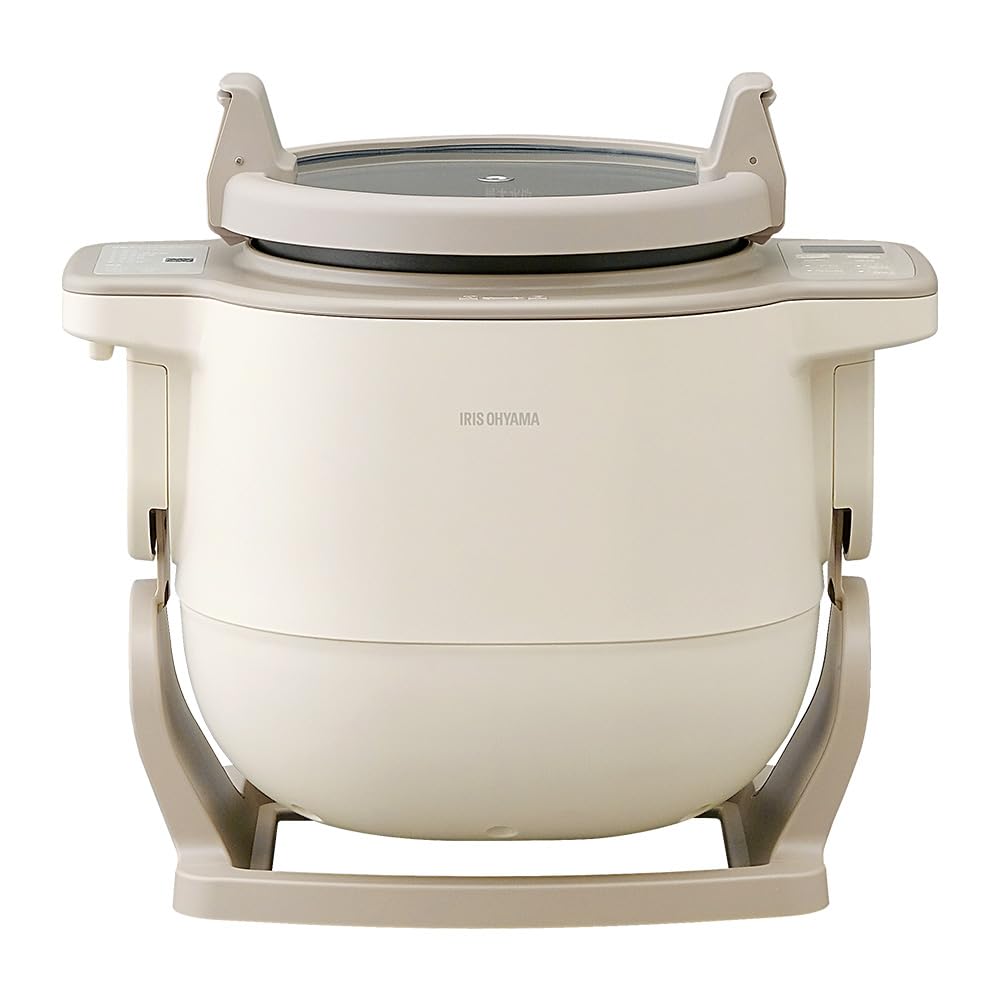 【取りつくろう】 アイリスオーヤマ 料理人膜鳴楽器 CHEF DRUM 自動小銃膳立て鍋 自動小銃かくはん式膳立て機 DAC-IB2-C 象牙色