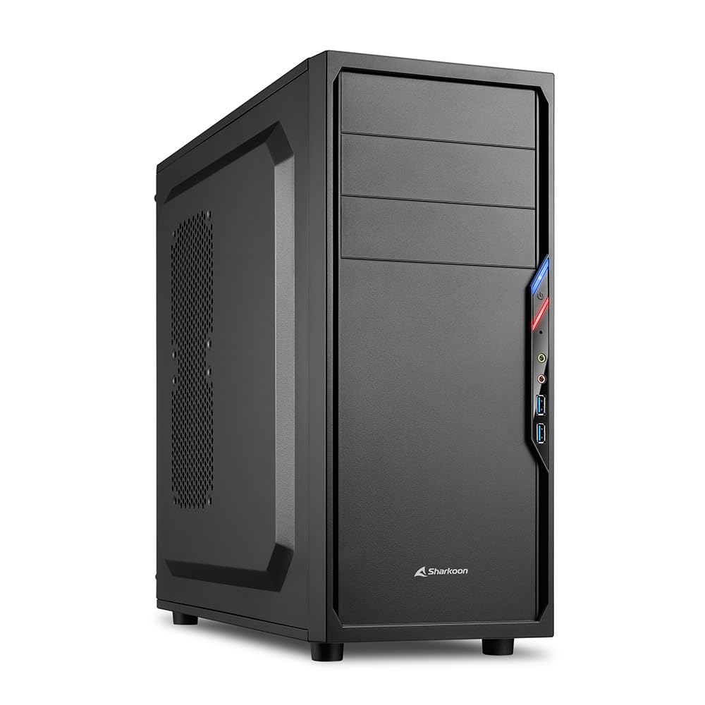 Sharkoon ATX/MicroATX相応う真っただ中高閣パソコン容れもの VS4-V続きもの 黒いこと SHA-VS4-VBK