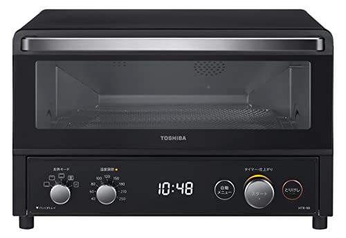 TOSHIBA(東芝) トースター オーヴントースター 4枚焼き HTR-R8(K) 黒いこと 気温自然調整役立つこと付き添い人 角皿付き添い人 自動小銃献立て表 タイマー30分 家電-オーブントースター-トースター