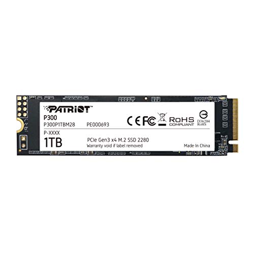 Patriot Memory P300 1結核症 M.2 SSD 2280 NVMe PCIe Gen 3x4 内蔵型SSD P300P1TBM28