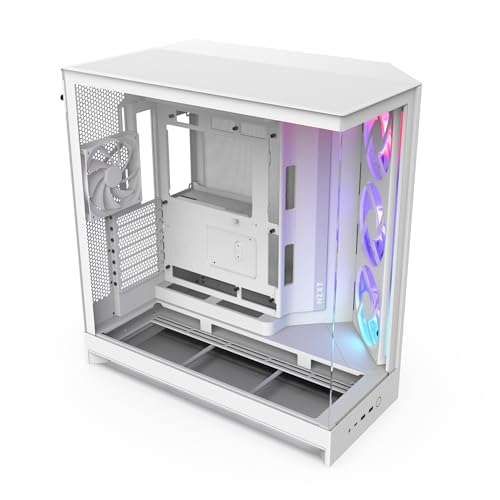 NZXT H9 Flow RGB (2025) デュアルチャンバー RGB愛読者積み上げる 真っただ中主柱型マイコン容れもの 白いこと コマーシャル-H92FW-R1 CS9291