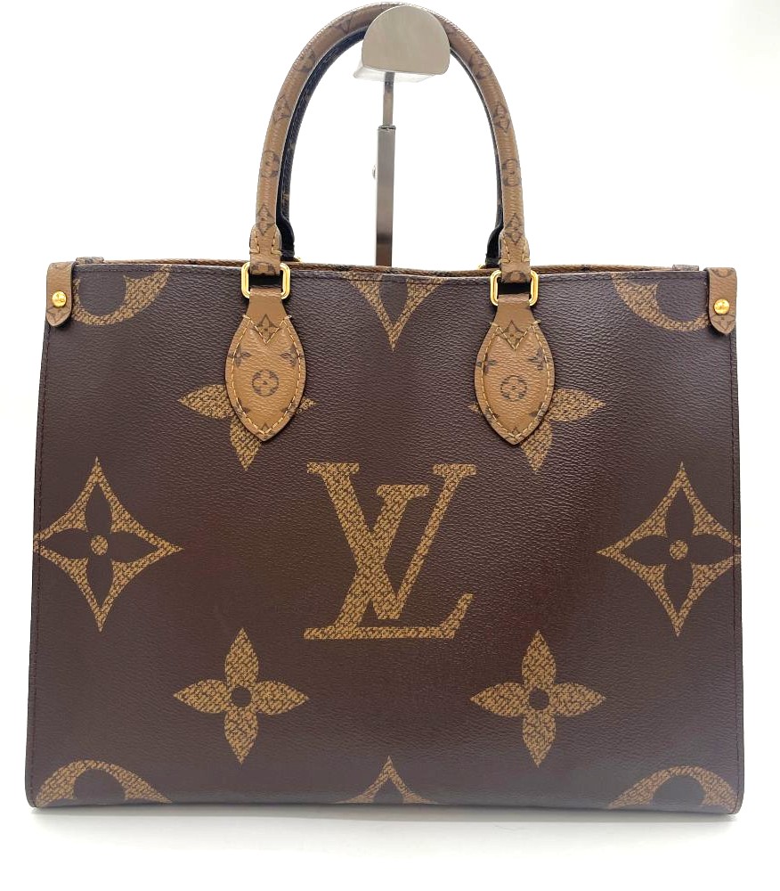 【貨物輸送無料】 LOUISVUITTON LV ルイヴィトン オンザゴーMM モノグラム 巨大な生物 M45321 なめし革 赤銅色 ゴールド金具 トートバッグ ハンドバック メンズ 成人男性 レディース 亭主もち ユニ一発やる 男女兼用 【中古】