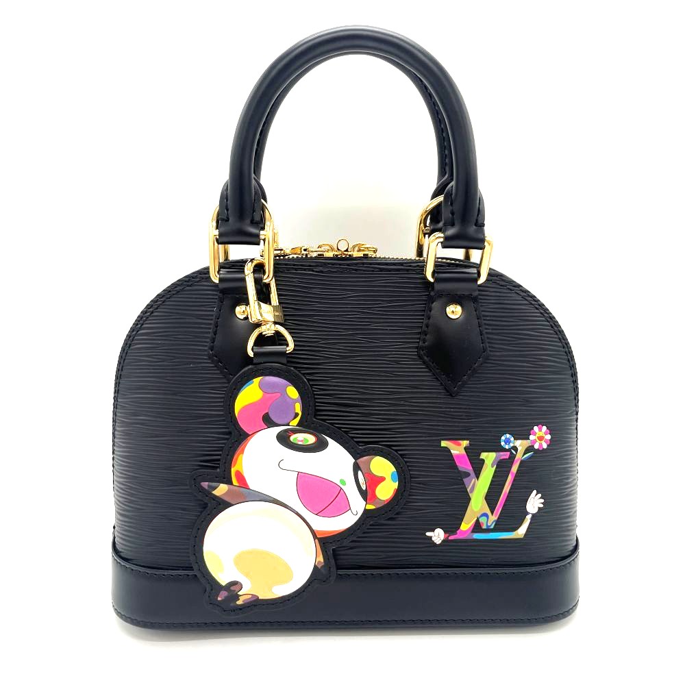 【送料無料】 LOUISVUITTON×TM LV ルイヴィトン×村上隆 アルマBB エピ ノワール M13670 村上隆 ハンドバッグ 2WAYショルダーバッグ ブラック ゴールド金具 レザー パンダチャーム レディース 女性 【中古】