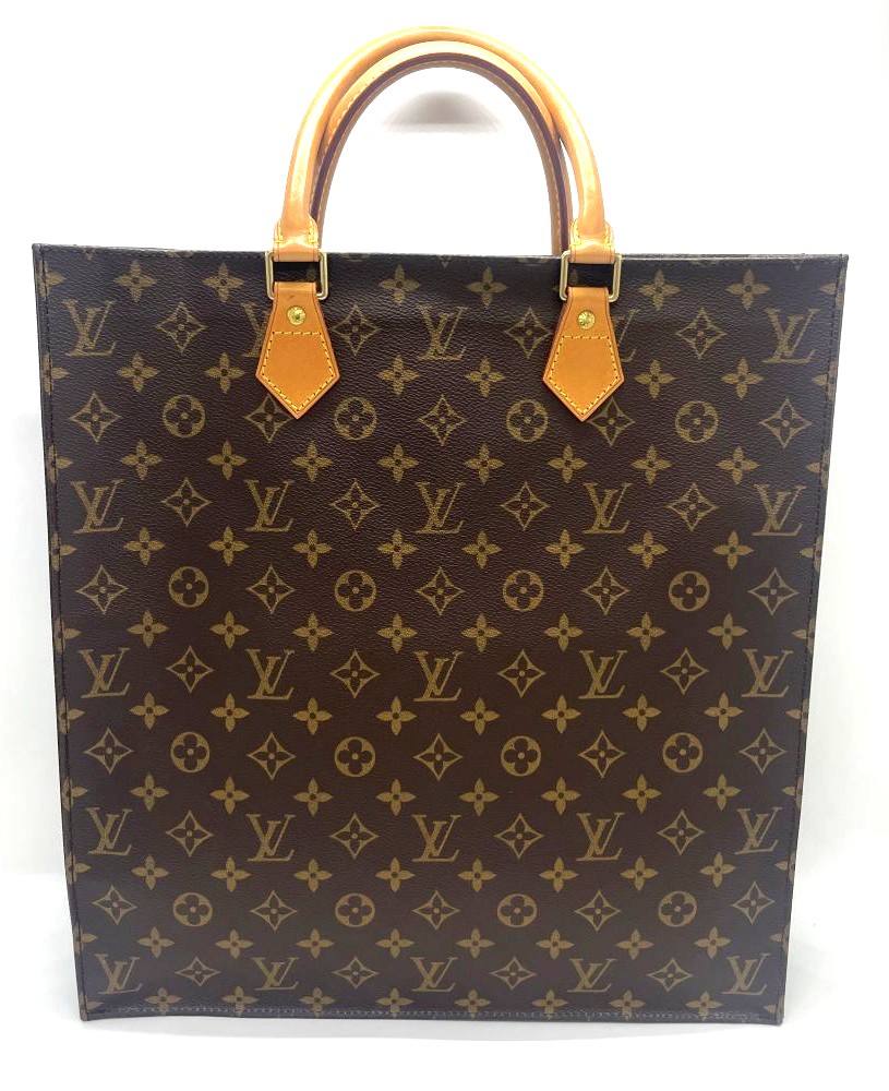 【貨物輸送無料】 LOUISVUITTON LV ルイヴィトン サックプラ モノグラム帆布 M51140 赤銅色 ゴールド金具 トートバッグ ハンドバック PVCなめし革 メンズ 成人男性 レディース 亭主もち ユニ一発やる 男女兼用 【中古】