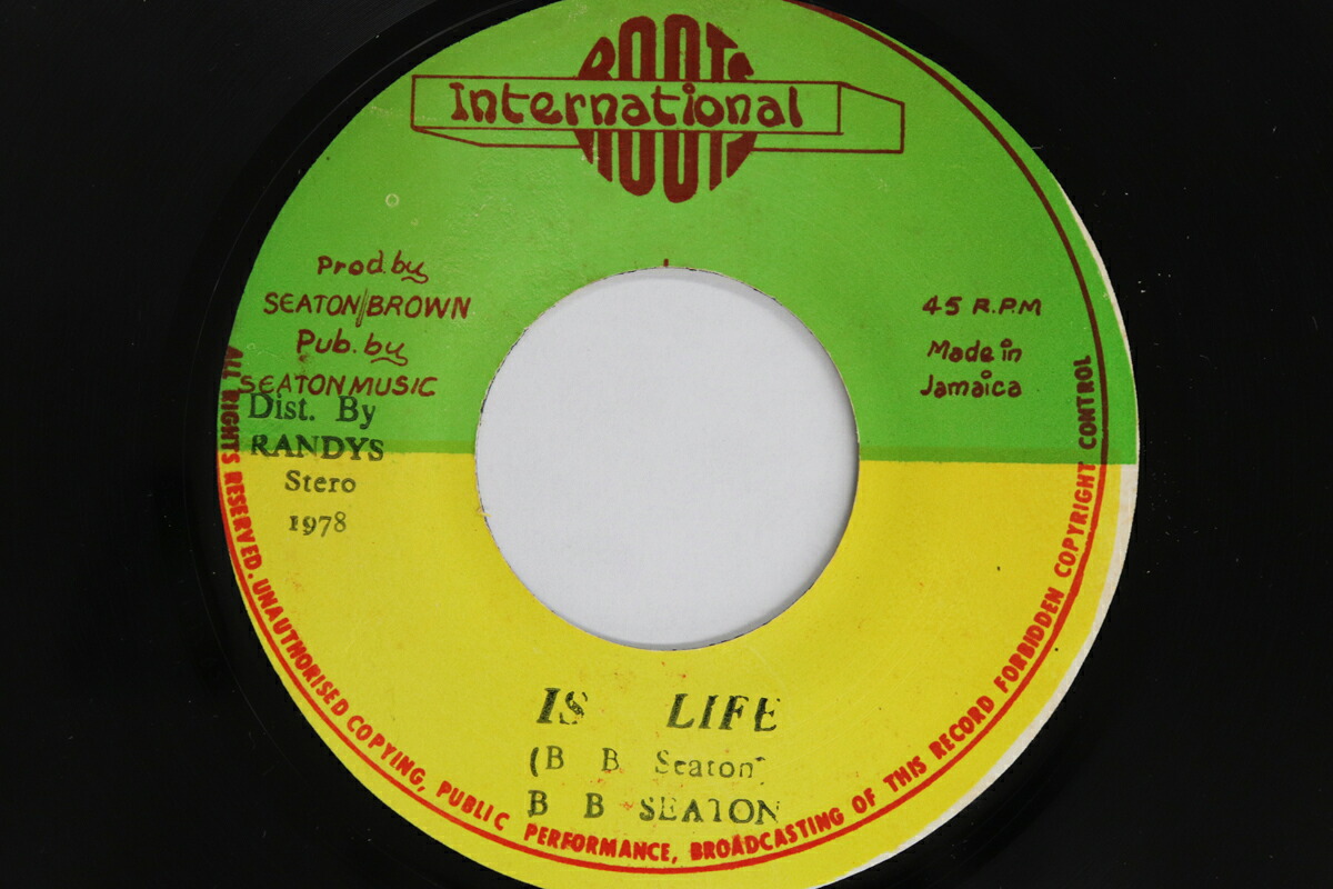 【中古】ジャマイカ7&rdquo; B B Seaton Is Life / Dub Wid Life 6542 ROOTS INTERNATIONAL /00080｜レコードシティ 店 21,853円