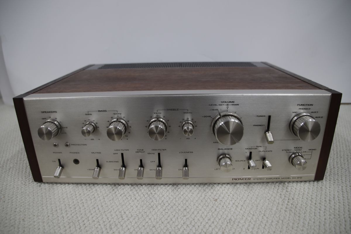 【中古】Pioneer 開拓者 SA-910 Stereo Amplifier ステレオアンプリファイアー /13500