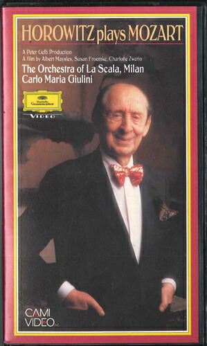 【中古】米VHS Vladimir Horowitz, Orchestra Of La Scala, Milan Carlo Maria Giulini Harowitz Plays Mozart 0722153 CAMI VIDEO /00300画像
