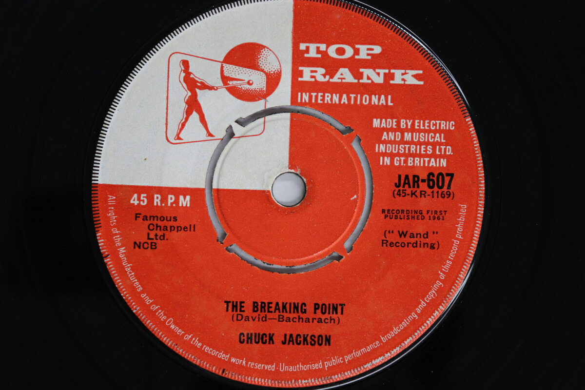 【中古】英7&rdquo; Chuck Jackson The Breaking Point JAR607 Top Rank Internation /00080｜RECORD CITY 店