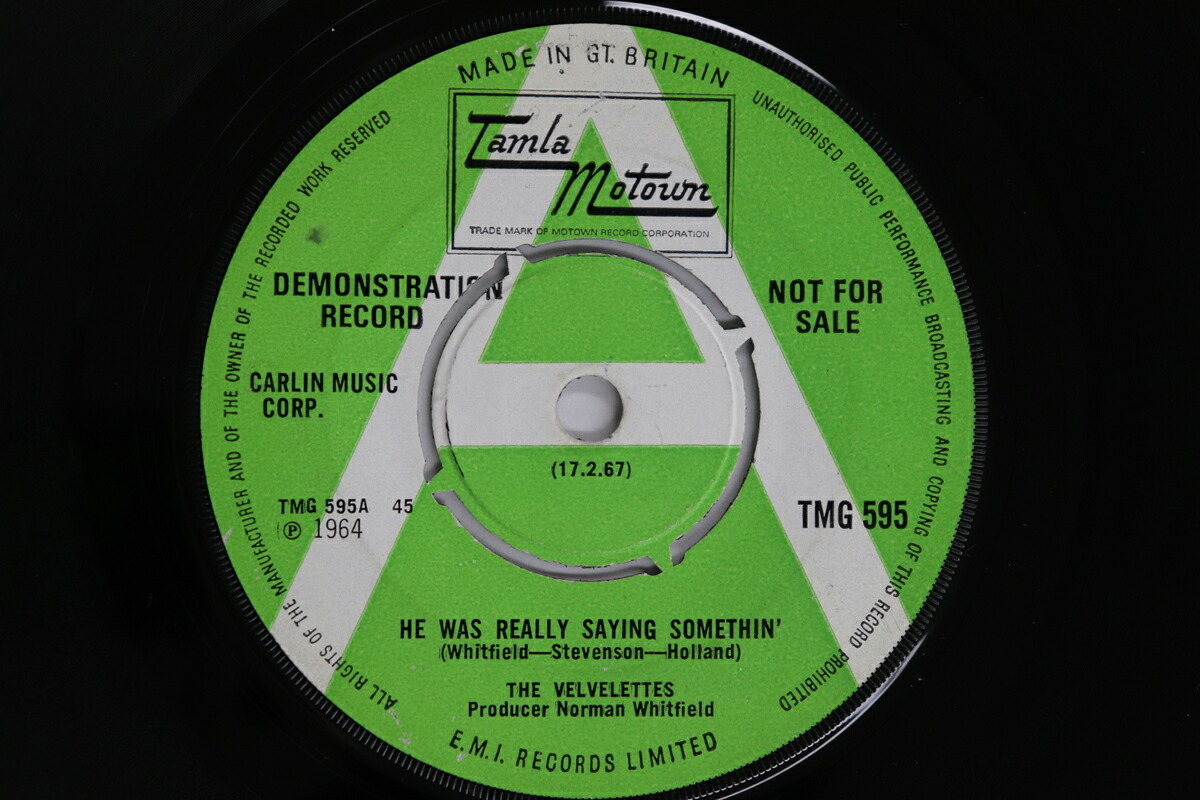 【中古】英7&rdquo; Velvelettes He Was Really Saying Somethin / Needle In A Haystac TMG595PROMO TAMLA MOTOWN プロモ /00080｜RECORD CITY 店