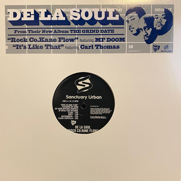 【中古】英12” De La Soul Rock Co.Kane Flow SURDJ856791 Sanctuary Urban /00250|RECORD CITY 店