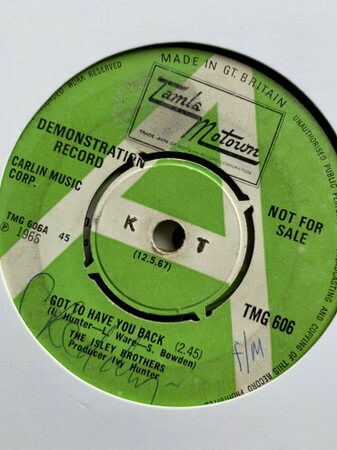 【中古】7” Isley Brothers Got To Have You Back TMG606PROMO Tamla Motown プロモ /00080|RECORD CITY 店