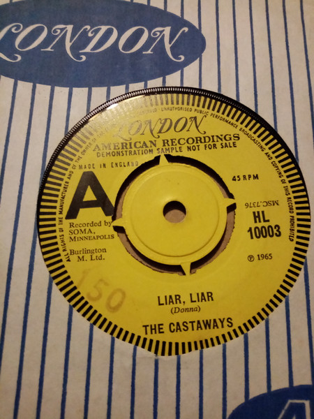 【中古】7&rdquo; Castaways Liar, Liar / Sam HL10003 London Records /00080｜RECORD CITY 店